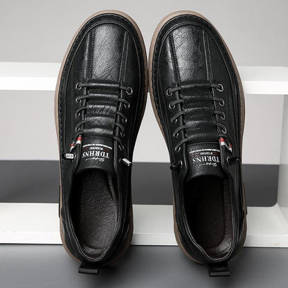 Evalise | Baskets décontractées en cuir véritable Ginny