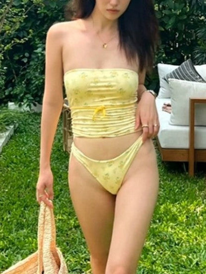 Lucille - ensemble bikini fleuri romantique