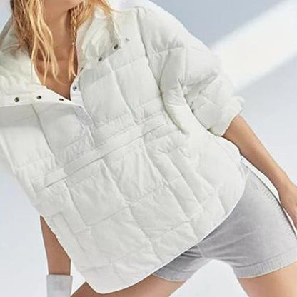 Manteau ample et chaud à capuche pour femmes