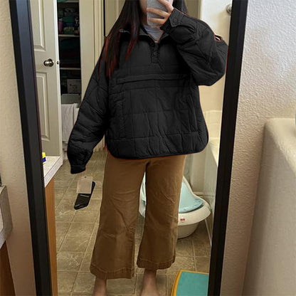 Manteau ample et chaud à capuche pour femmes