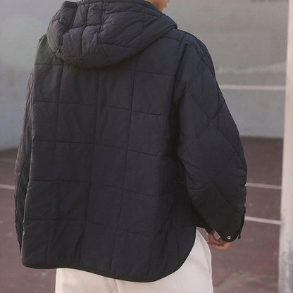 Manteau ample et chaud à capuche pour femmes