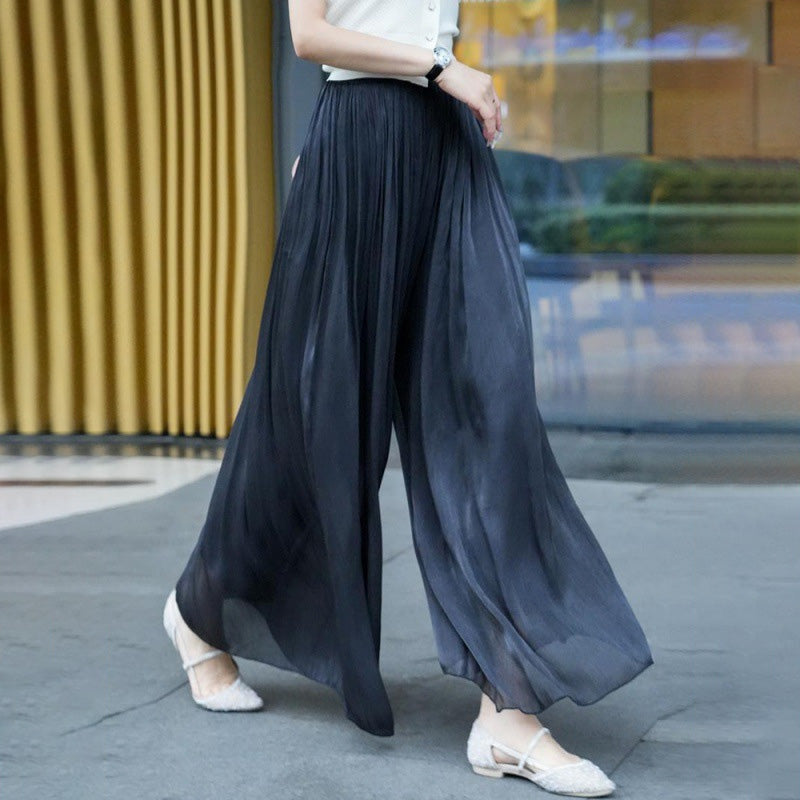Alizée – pantalon fluide en soie glacée longueur cheville