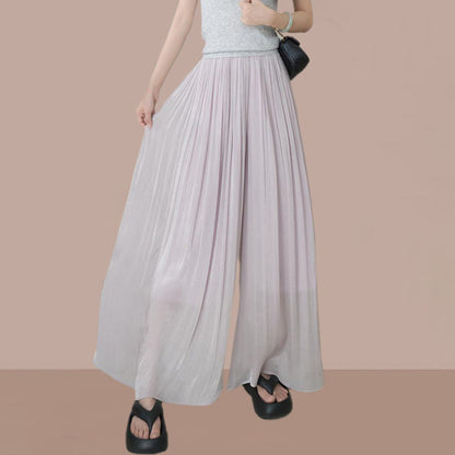 Alizée – pantalon fluide en soie glacée longueur cheville
