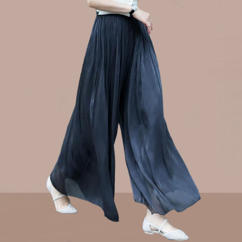 Alizée – pantalon fluide en soie glacée longueur cheville