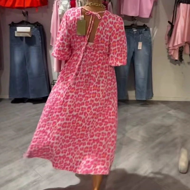 👗✨Robe Imprimée à Col en V pour Femme