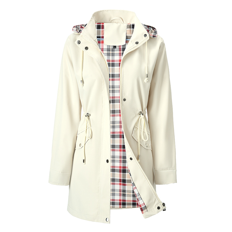 ✨Dernier jour magique : -50 % sur les trenchs longs à capuche imperméables pour femme